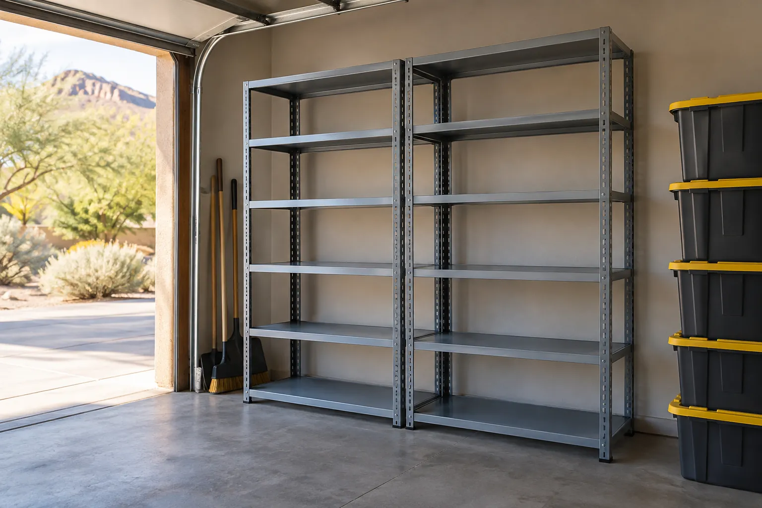 Garage shelving and storage removal items and preparation